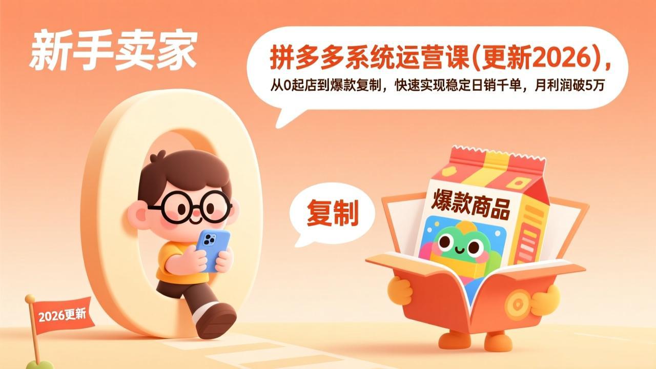 拼多多系统运营课(更新2026-HEIXMI（中国站）