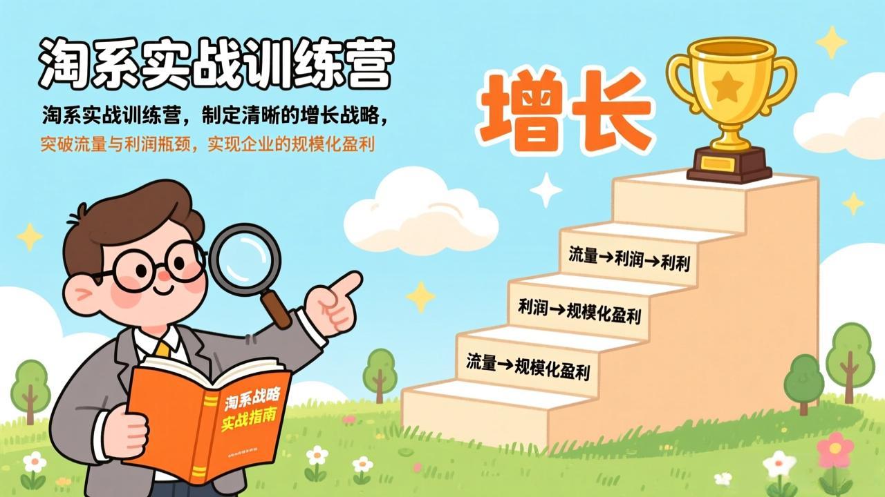 淘系实战训练营，制定清晰的增长战略，突破流量与利润瓶颈，实现企业的规模化盈利-HEIXMI（中国站）