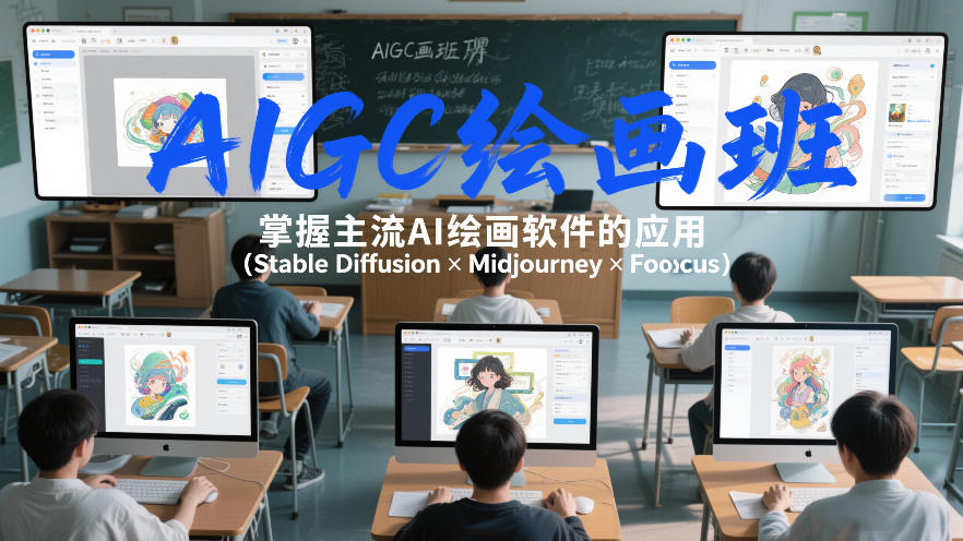 AIGC绘画班，掌握主流Ai绘画软件的应用(Stable Diffusion x Midjourney x Fooocus)-HEIXMI（中国站）