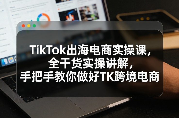 TikTok出海电商实操课，全干货实操讲解，手把手教你做好TK跨境电商-HEIXMI（中国站）