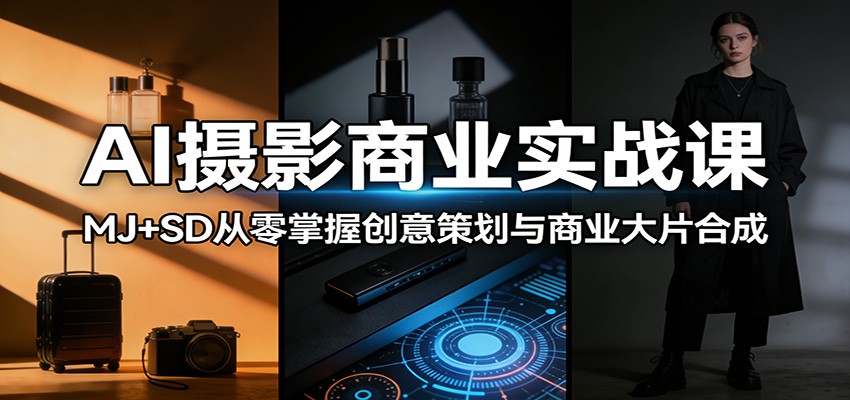 AI摄影商业实战课：MJ+SD从零掌握创意策划与商业大片合成-HEIXMI（中国站）