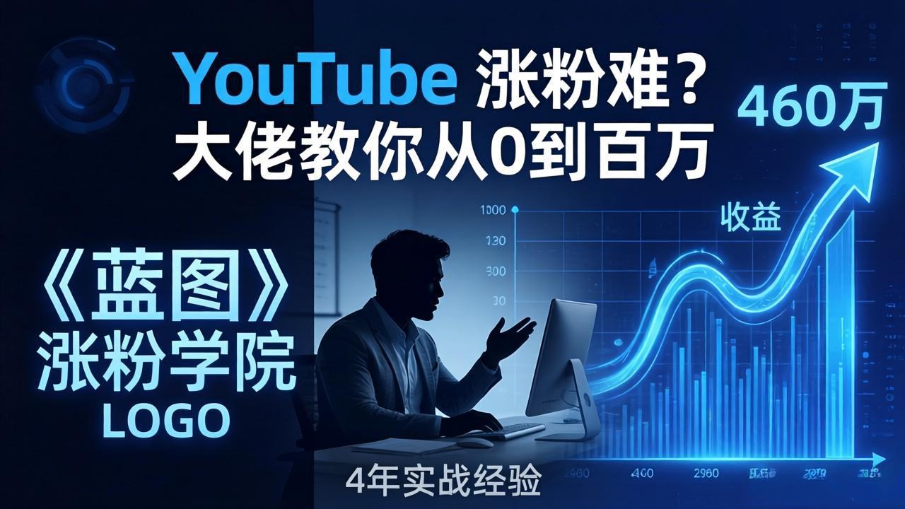 YouTube 涨粉难？《蓝图涨粉学院》：4 年赚 460 万的大佬教策略，从0到百万有路径！-HEIXMI（中国站）