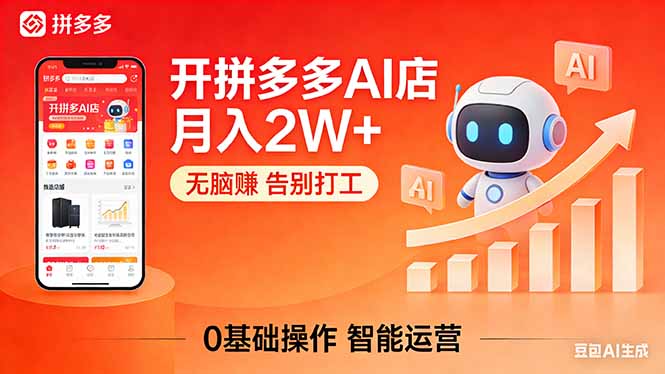开一家拼多多AI店，月入2W+，无脑赚，告别打工，附SOP手册-HEIXMI（中国站）