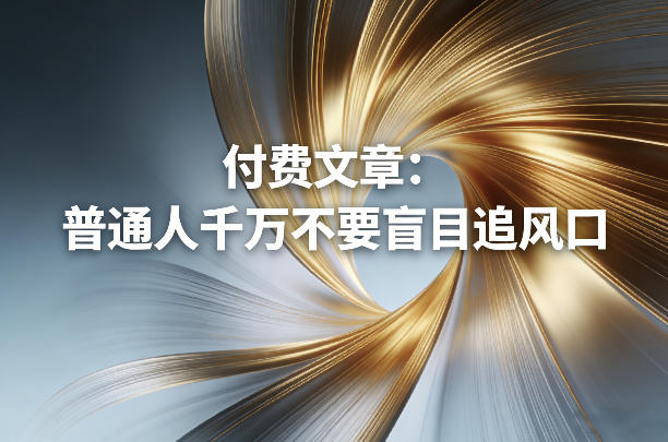 付费文章：普通人千万不要盲目追风口-HEIXMI（中国站）