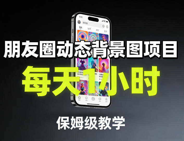 朋友圈动态背景图项目，每天1小时，保姆级教学-HEIXMI（中国站）