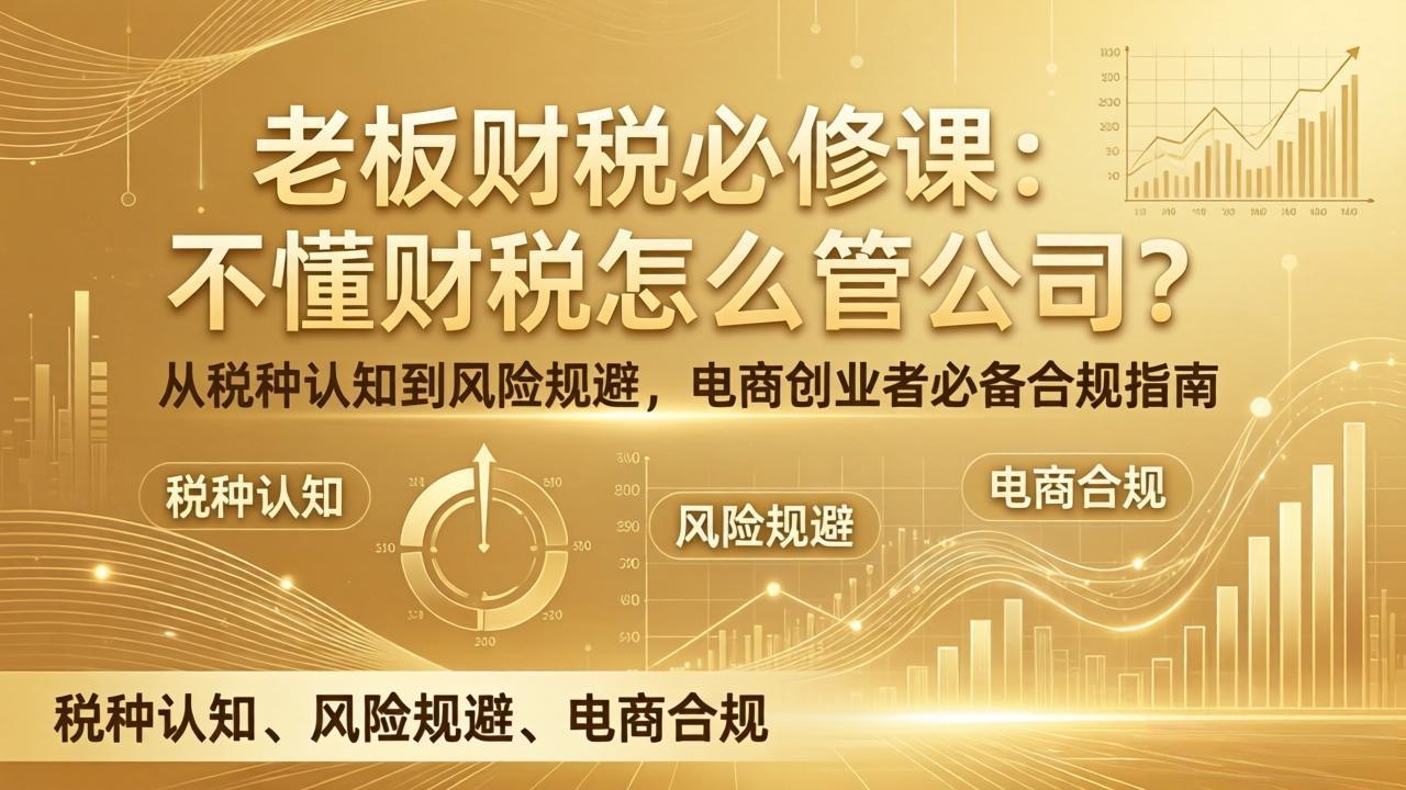 老板财税必修课：不懂财税怎么管公司？从税种认知到风险规避，电商创业者必备合规指南-HEIXMI（中国站）