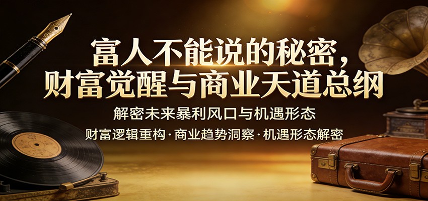 富人不能说的秘密，财富觉醒与商业天道总纲，解密未来暴利风口与机遇形态-HEIXMI（中国站）