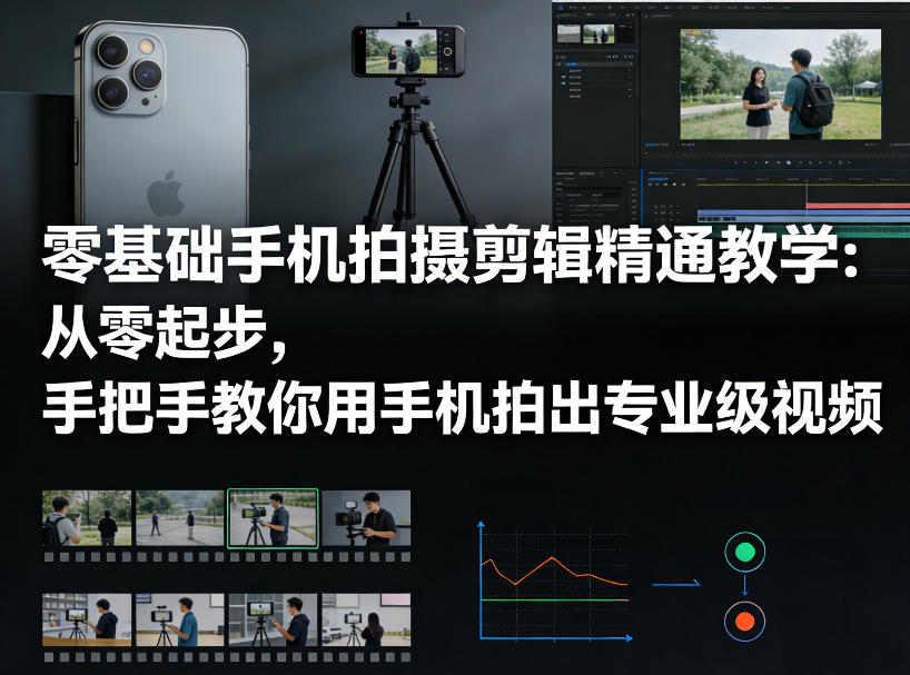 零基础手机拍摄剪辑精通教学：从零起步，手把手教你用手机拍出专业级视频-HEIXMI（中国站）