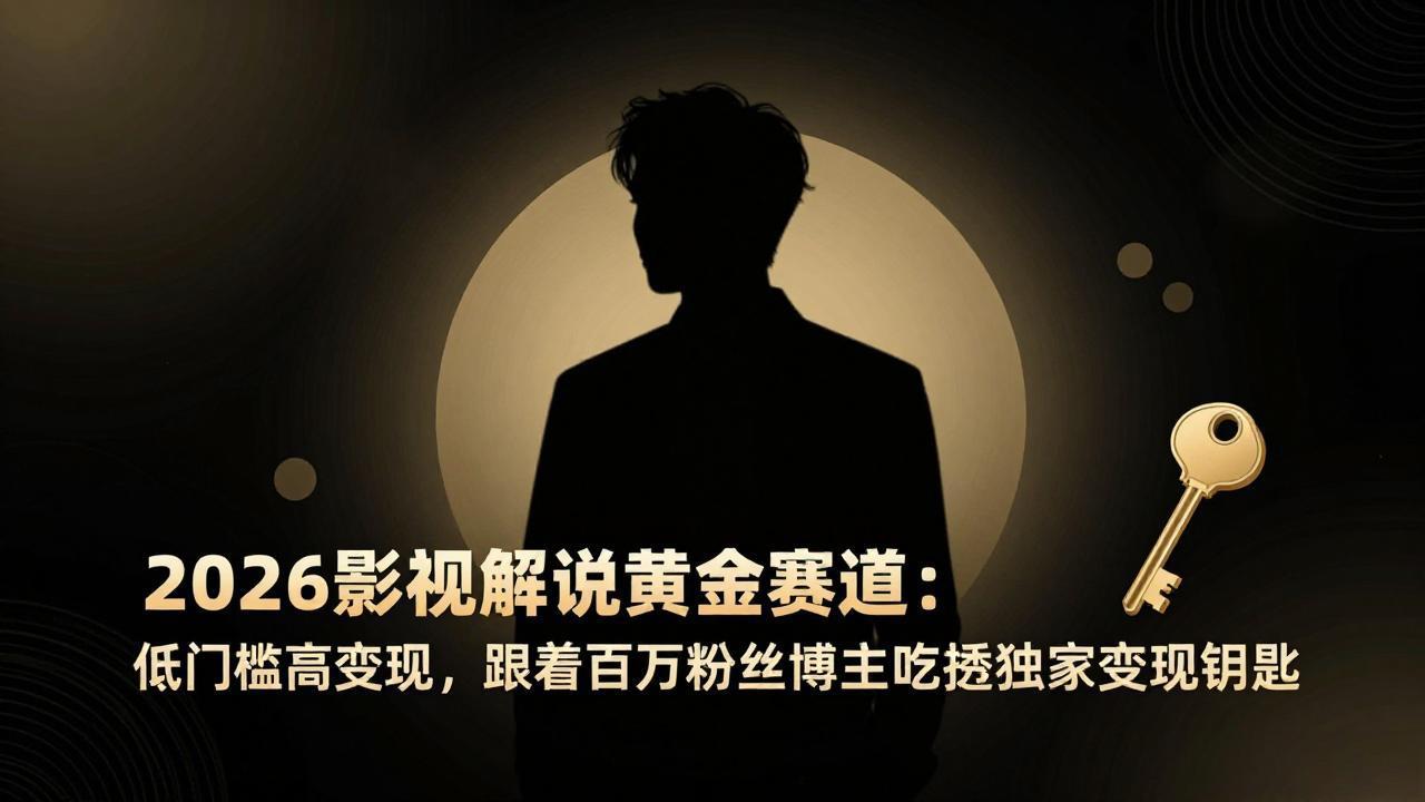 2026影视解说黄金赛道：低门槛高变现，跟着百万粉丝博主吃透独家变现钥匙-HEIXMI（中国站）