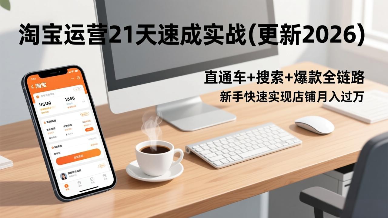 淘宝运营21天速成实战(更新3月-HEIXMI（中国站）