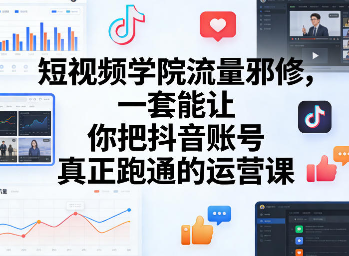 短视频学院流量邪修，一套能让你把抖音账号真正跑通的运营课-HEIXMI（中国站）