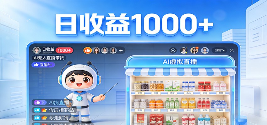 不用露脸不用说话，24小时自动卖货赚钱，全天自动直播，收益看得见-HEIXMI（中国站）