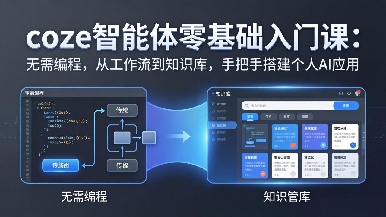 coze智能体零基础入门课：无需编程，从工作流到知识库，手把手搭建个人AI应用-HEIXMI（中国站）
