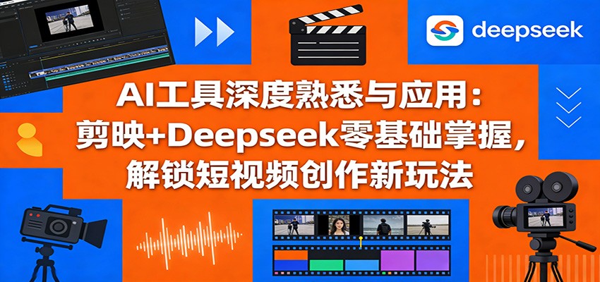 AI工具深度熟悉与应用：剪映+Deepseek零基础掌握，解锁短视频创作新玩法-HEIXMI（中国站）