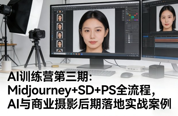 AI训练营第三期：Midjourney+SD+PS全流程，AI与商业摄影后期落地实战案例-HEIXMI（中国站）