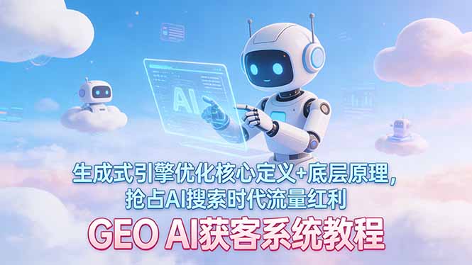 GEO AI获客系统教程：生成式引擎优化核心定义+底层原理，抢占AI搜索时代流量红利-HEIXMI（中国站）