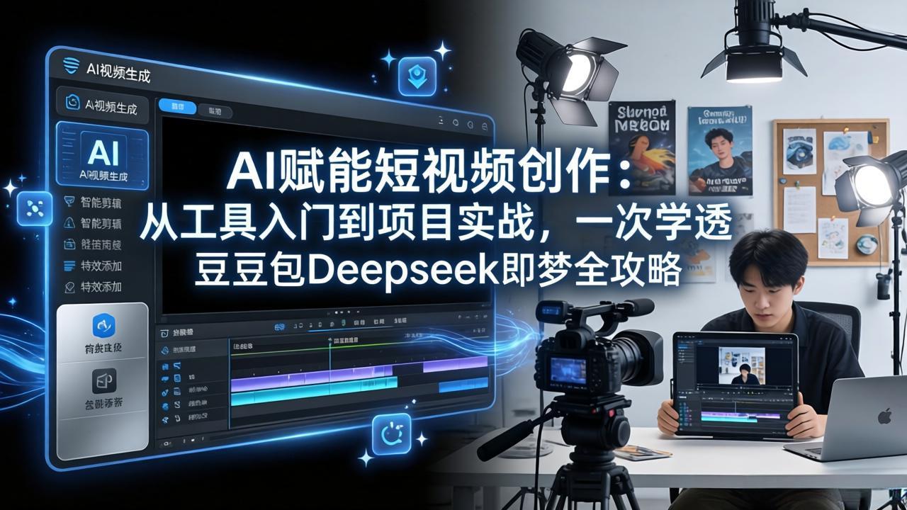 AI赋能短视频创作：从工具入门到项目实战，一次学透豆包Deepseek即梦全攻略-HEIXMI（中国站）