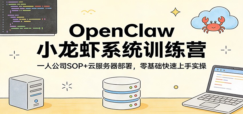 OpenClaw小龙虾系统训练营：一人公司SOP，云服务器部署，零基础快速上手实操-HEIXMI（中国站）