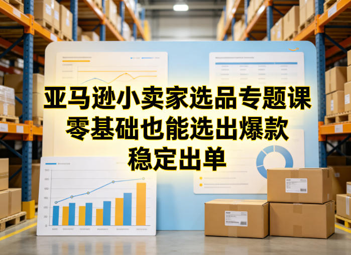 亚马逊小卖家选品专题课，零基础也能选出爆款，稳定出单-HEIXMI（中国站）