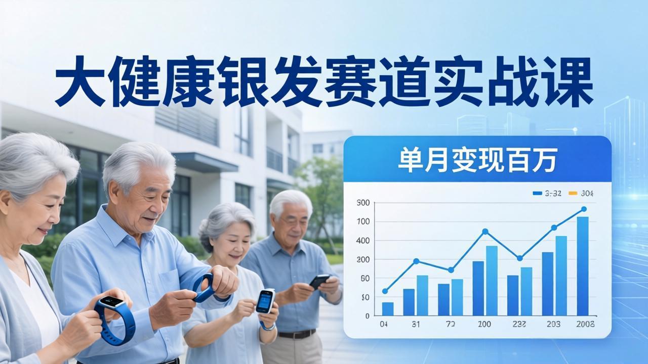 大健康银发赛道实战课：拆解视频号线索型 IP 单月变现百万逻辑，教你精准获客高效变现-HEIXMI（中国站）