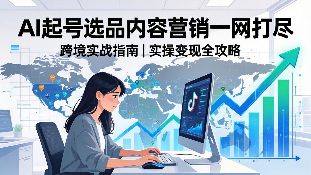 2026 TikTok 跨境AI实操：从零基础到变现全流程，AI起号选品内容营销一网打尽-HEIXMI（中国站）