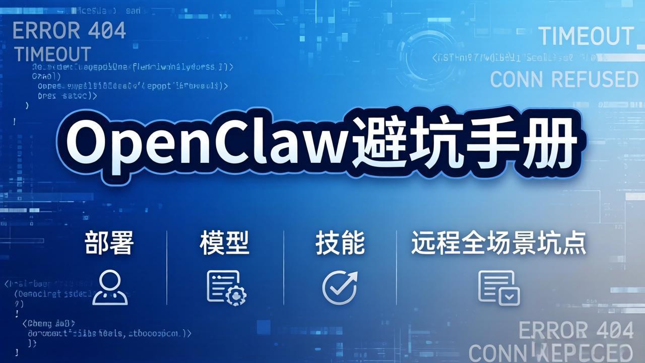 OpenClaw避坑手册：部署+模型+技能+远程全场景坑点，一次性给你说全，少走弯路-HEIXMI（中国站）