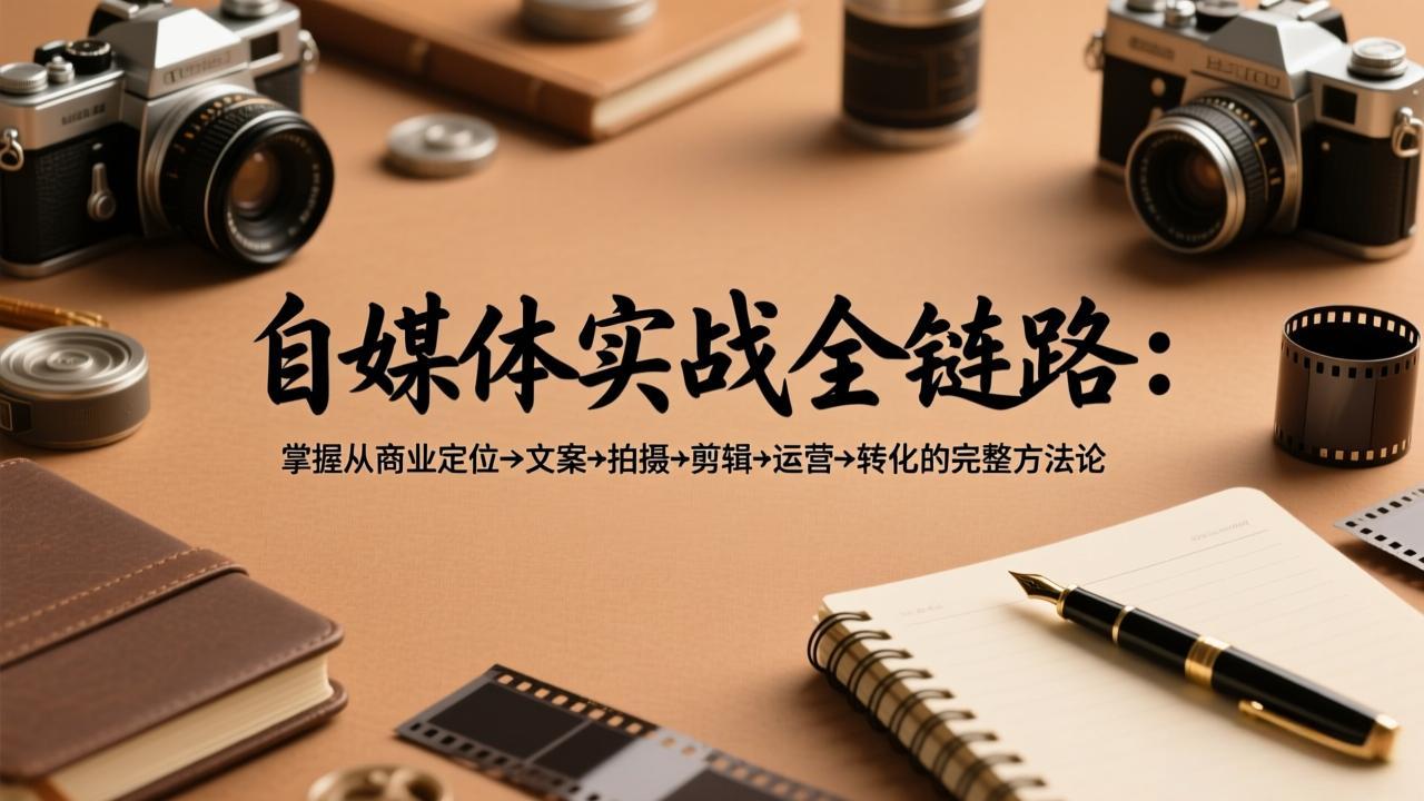 自媒体实战全链路：掌握从商业定位→文案→拍摄→剪辑→运营→转化的完整方法论-HEIXMI（中国站）