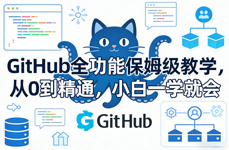 GitHub全功能保姆级教学，从0到精通，小白一学就会-HEIXMI（中国站）
