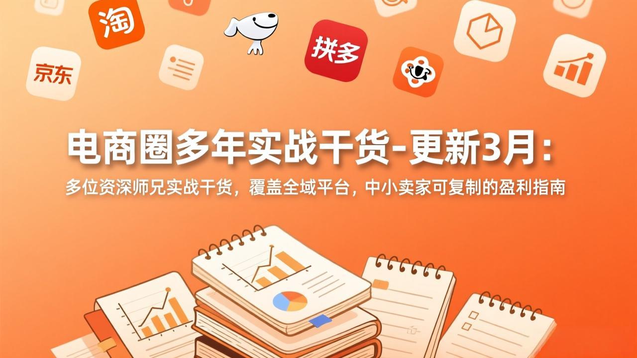 电商圈多年实战干货-更新3月：多位资深师兄实战干货，覆盖全域平台，中小卖家可复制的盈利指南-HEIXMI（中国站）