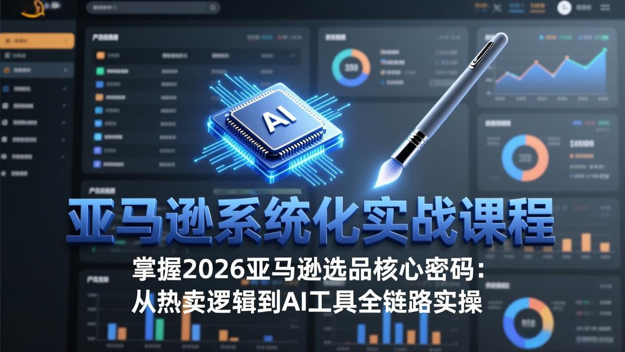 亚马逊系统化实战课-更新3月：2026最新选品方法论，从热卖原因分析到AI作图，提升选品成功率-HEIXMI（中国站）