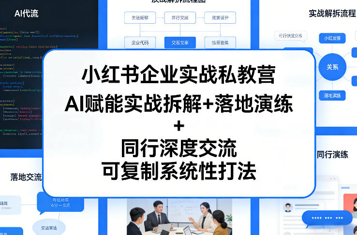小红书企业实战私教营，AI赋能实战拆解+落地演练+同行深度交流，可复制系统性打法-HEIXMI（中国站）