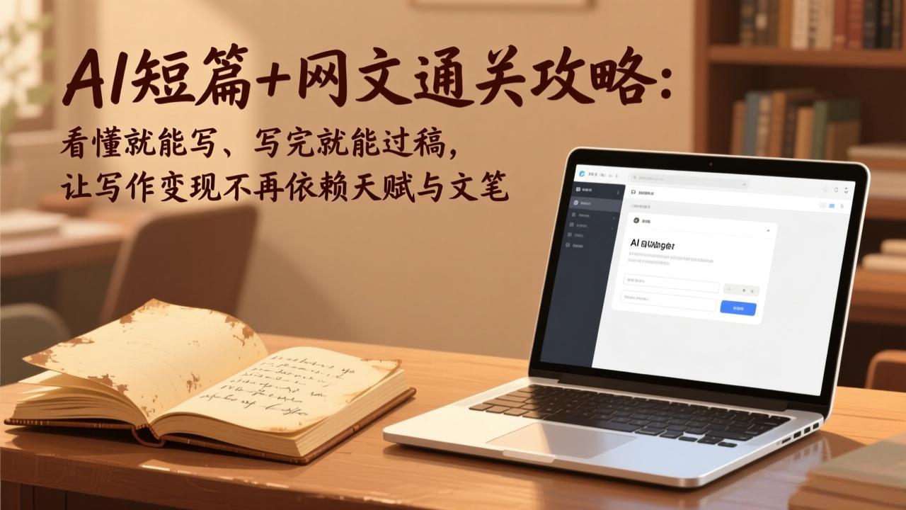 AI短篇+网文通关攻略：看懂就能写、写完就能过稿，让写作变现不再依赖天赋与文笔-HEIXMI（中国站）