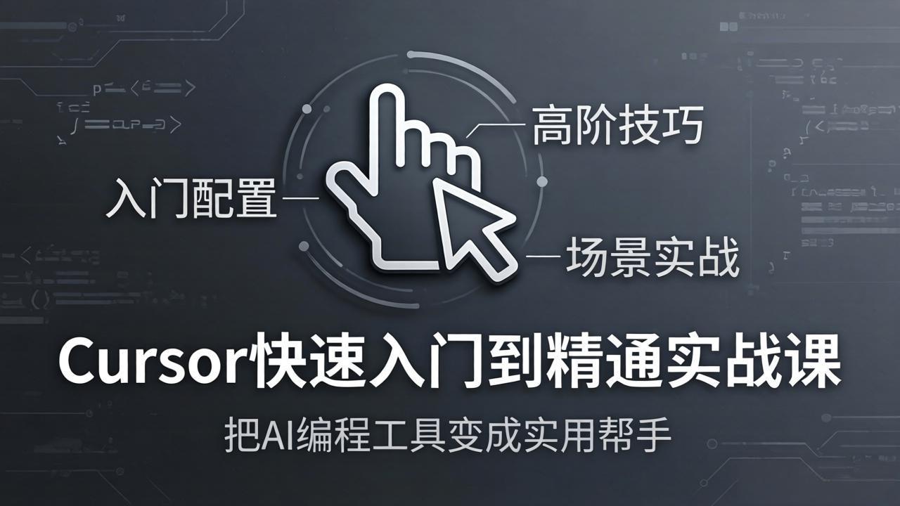 Cursor快速入门到精通实战课：入门配置+高阶技巧+场景实战，把AI编程工具变成实用帮手-HEIXMI（中国站）