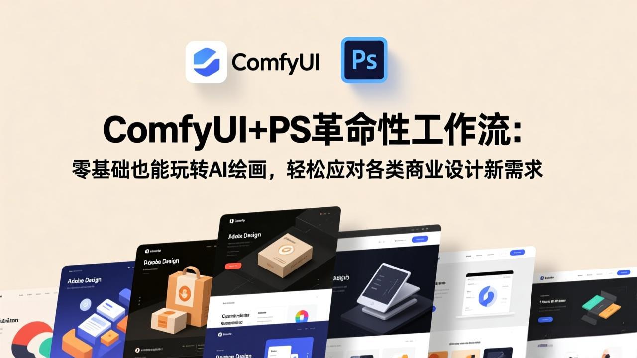 ComfyUI+PS革命性工作流：零基础也能玩转AI绘画，轻松应对各类商业设计新需求-HEIXMI（中国站）