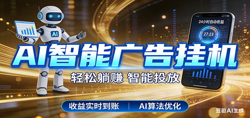 智能广告挂机新时代，利用碎片化时间实现稳定被动收益，AI帮你持续盈利-HEIXMI（中国站）