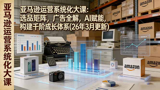 亚马逊运营系统化大课：选品矩阵，广告全解，AI赋能，构建千阶成长体系(26年3月更新-HEIXMI（中国站）