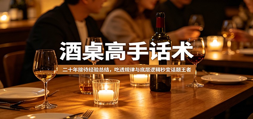 酒桌高手话术：二十年接待经验总结，吃透规律与底层逻辑秒变话题王者-HEIXMI（中国站）