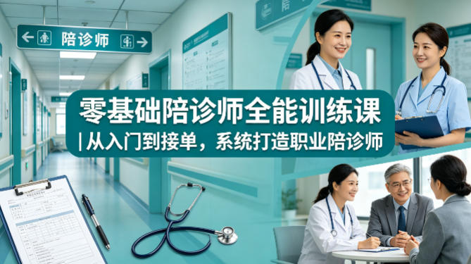 零基础陪诊师全能训练课｜从入门到接单，系统打造职业陪诊师-HEIXMI（中国站）