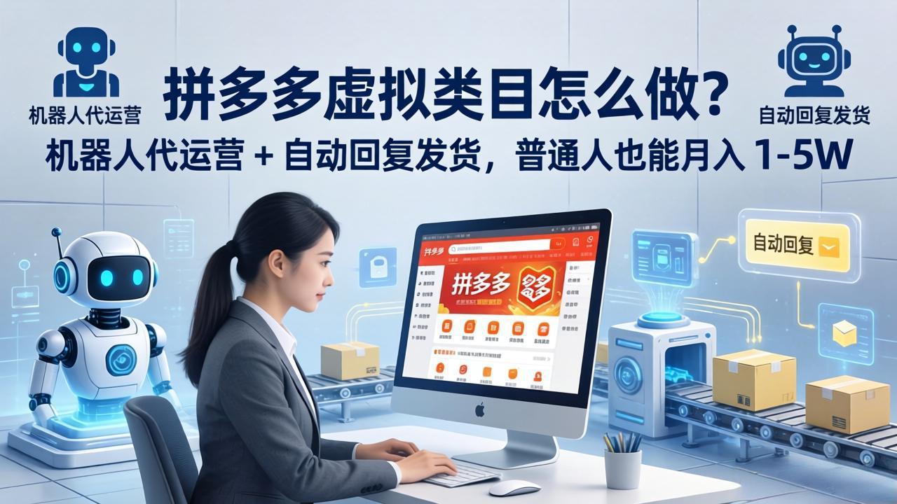 拼多多虚拟类目怎么做？机器人代运营 + 自动回复发货，普通人也能月入 1-5W-HEIXMI（中国站）