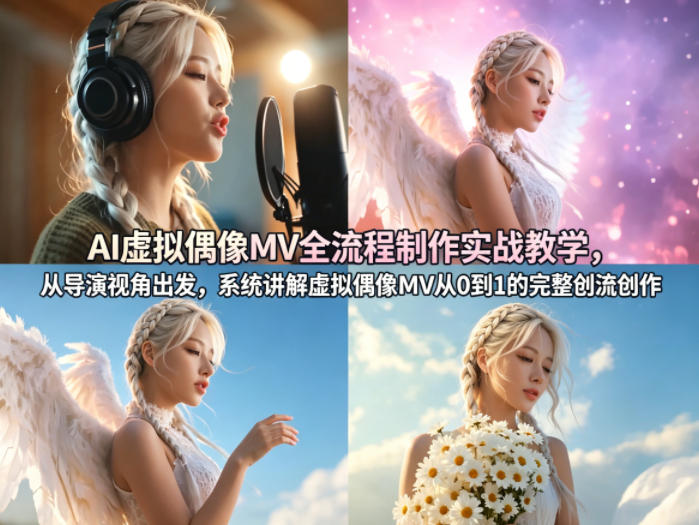 AI虚拟偶像MV全流程制作实战教学，从导演视角出发，系统讲解虚拟偶像MV从0到1的完整创作流程-HEIXMI（中国站）