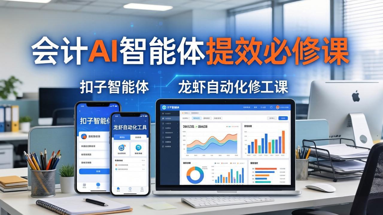 财务会计AI智能体提效必修课：扣子智能体+龙虾自动化+报表分析，一站式提升财务工作效率-HEIXMI（中国站）