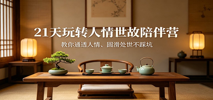 21天玩转人情世故陪伴营：教你通透人情、圆滑处世不踩坑-HEIXMI（中国站）