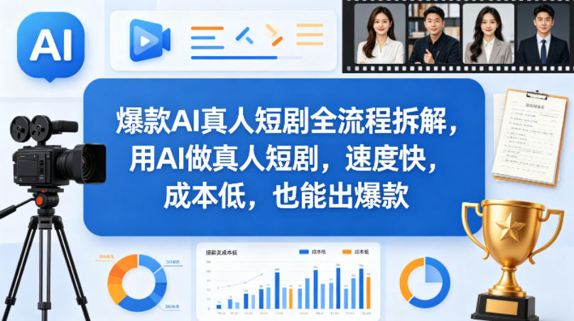 爆款AI真人短剧全流程拆解，用AI做真人短剧，速度快，成本低，也能出爆款-HEIXMI（中国站）