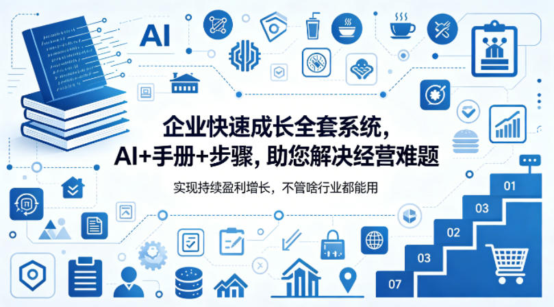 企业快速成长全套系统，AI+手册+步骤，助您解决经营难题，实现持续盈利增长，不管啥行业都能用-HEIXMI（中国站）