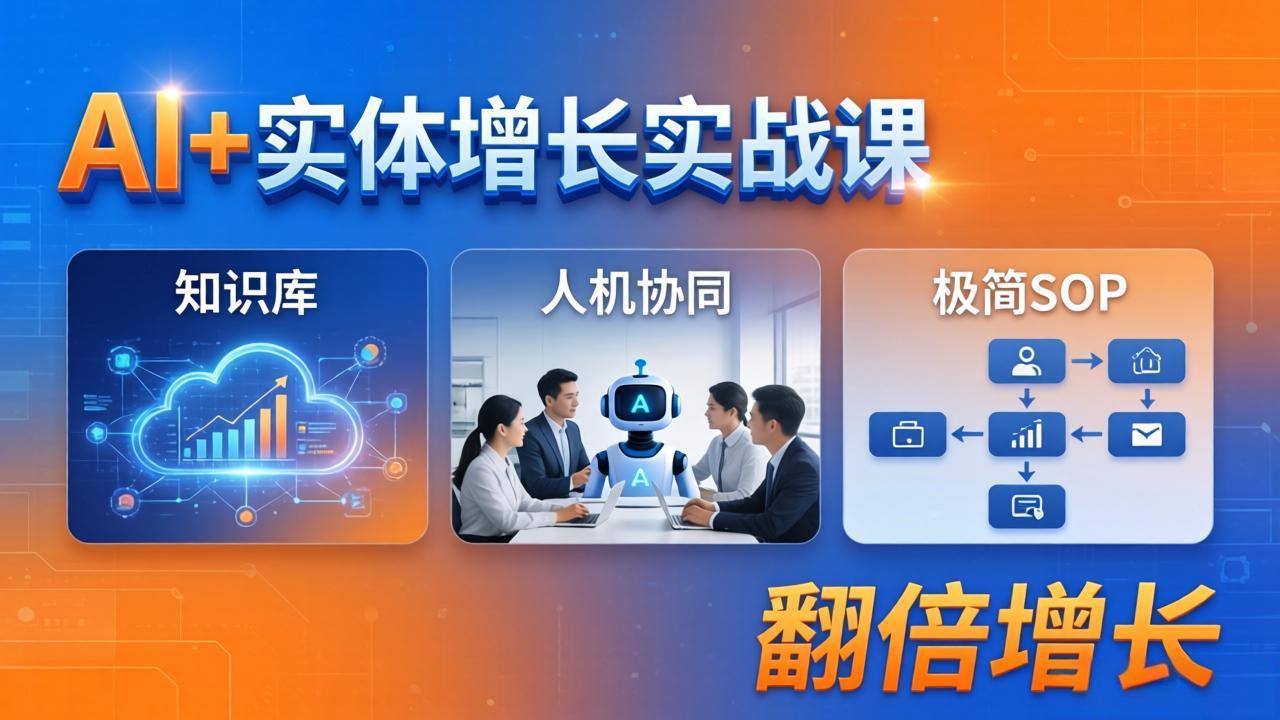 AI+实体增长实战课：知识库+人机协同+极简SOP，助力实体业务翻倍增长-HEIXMI（中国站）
