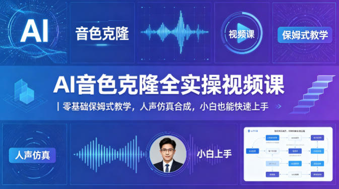 AI音色克隆全实操视频课｜零基础保姆式教学，人声仿真合成，小白也能快速上手-HEIXMI（中国站）
