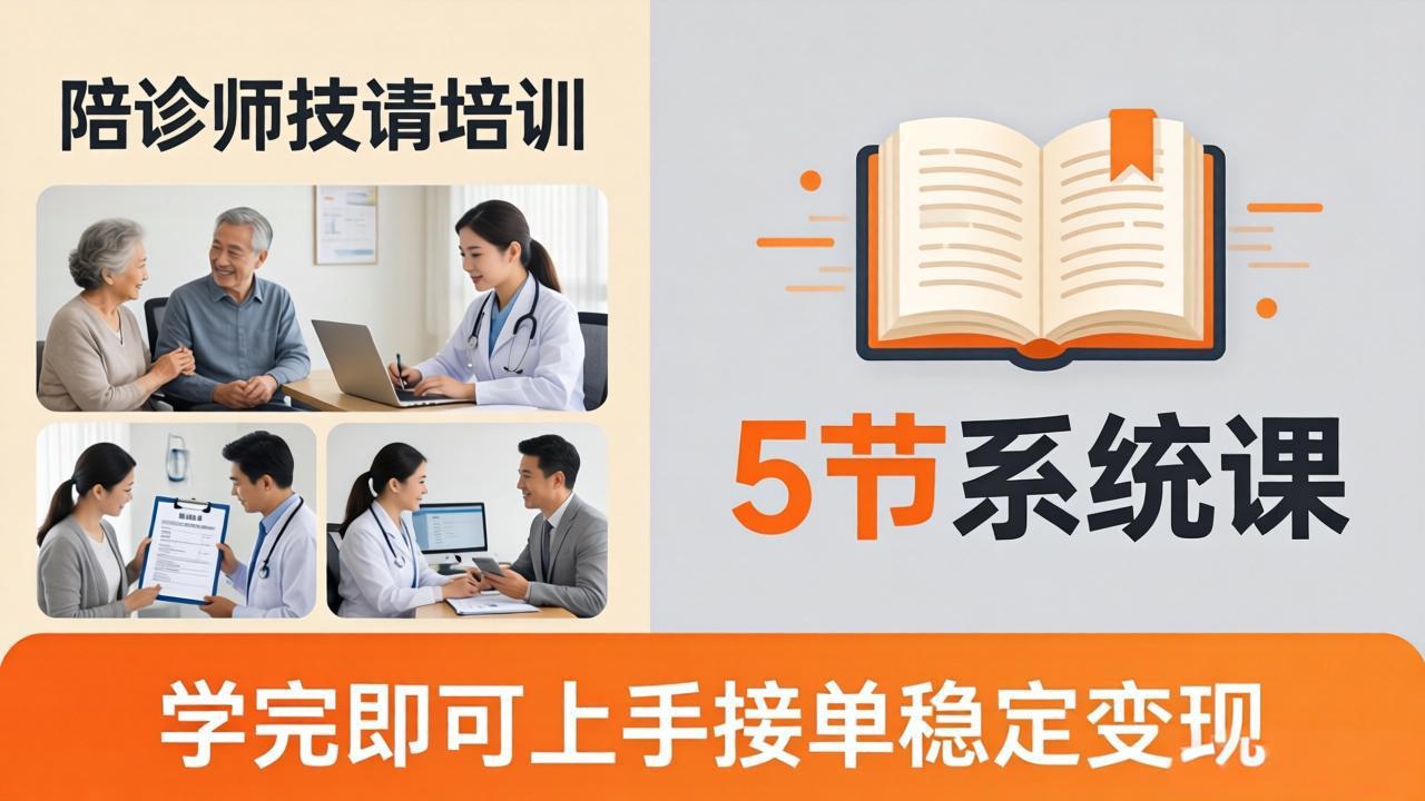 想做陪诊师不知从何下手？5节系统课教你掌握核心技能，学完即可上手接单稳定变现-HEIXMI（中国站）