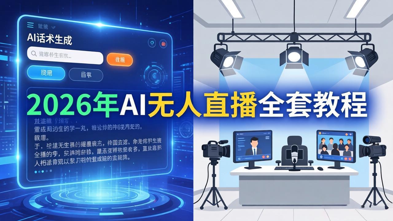 2026年AI无人直播全套教程：OBS安装+软件配置+直播间搭建+话术生成+一键开播实操-HEIXMI（中国站）