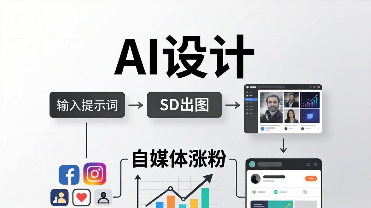 人人都是AI设计师：SD出图+自媒体涨粉一站教学，告别图文素材焦虑，AI设计让你轻松避开内卷-HEIXMI（中国站）