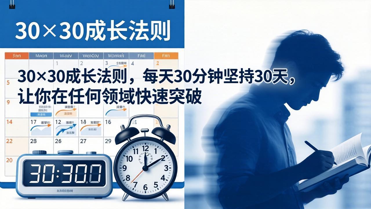 付费文章：30×30成长法则，每天30分钟坚持30天，让你在任何领域快速突破-HEIXMI（中国站）